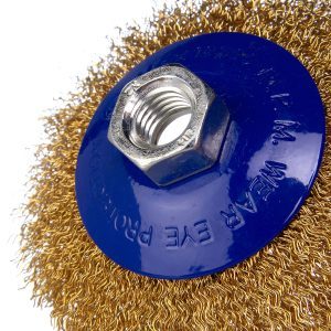 CEPILLO CONICO BRONCEADO C/TUERCA M14 100MM