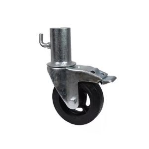 RUEDA ANDAMIO 160MM FUNDICION GOMA GIRATORIA CON FRENO