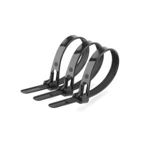 PRECINTOS REUTILIZABLES 7,6x450MM. X 100 UND. NEGROS