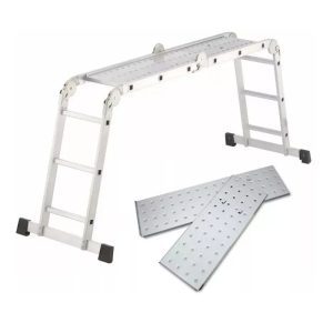 ESCALERA ALUMINIO MULTIP 4 X 3 ESC. C/PLAT 150KG.
