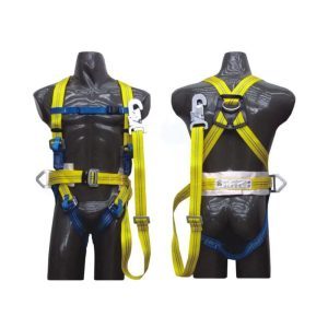 Arnés anticaídas con toma dorsal, sujeción en la cintura y elemento de amarre de sujeción 1,5 mts.