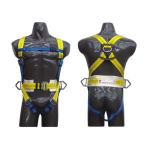 Arnes anticaídas con toma anticaídas dorsal y tomas de sujeción en la cintura